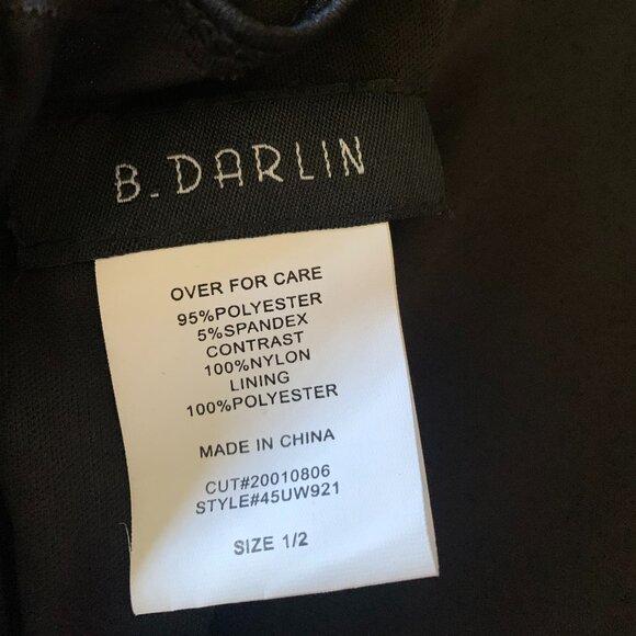 Black Lace and Maroon Dress Size 1/2 - Picture 3 of 3